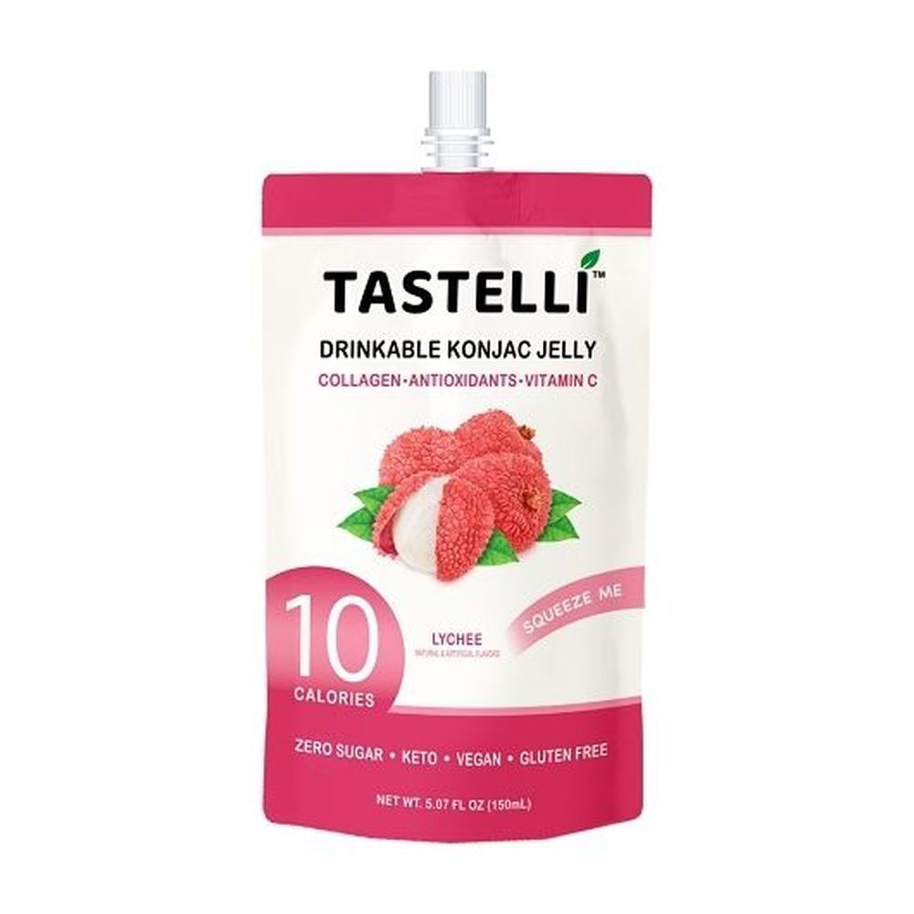 Tastelli Lychee Drinkable Konjac Jelly, 5.07 Ounce -- 40 Per Case