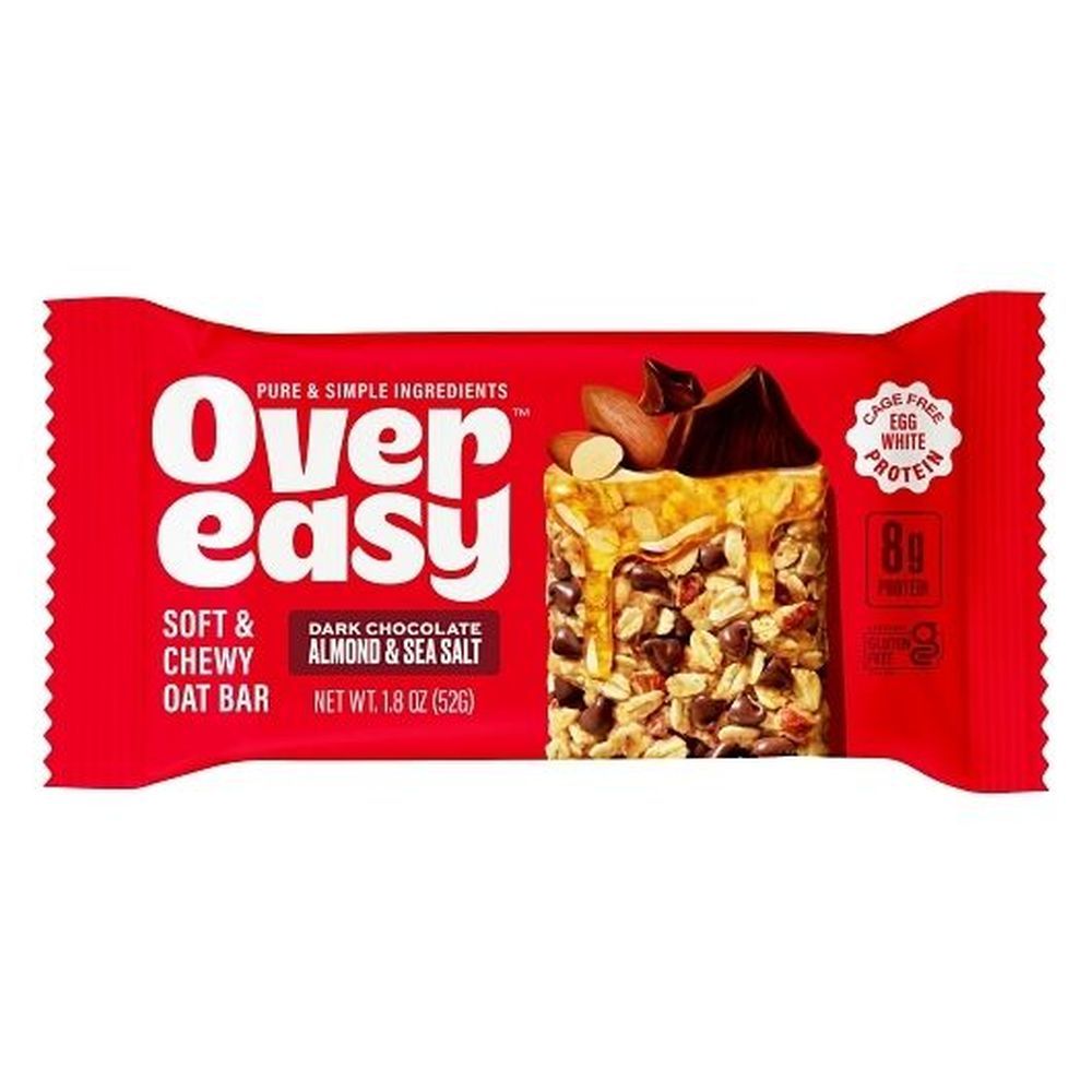 Over Easy Dark Chocolate Almond Sea Salt Soft And Chewy Oat Bar, 1.8 Ounce -- 144 Per Case