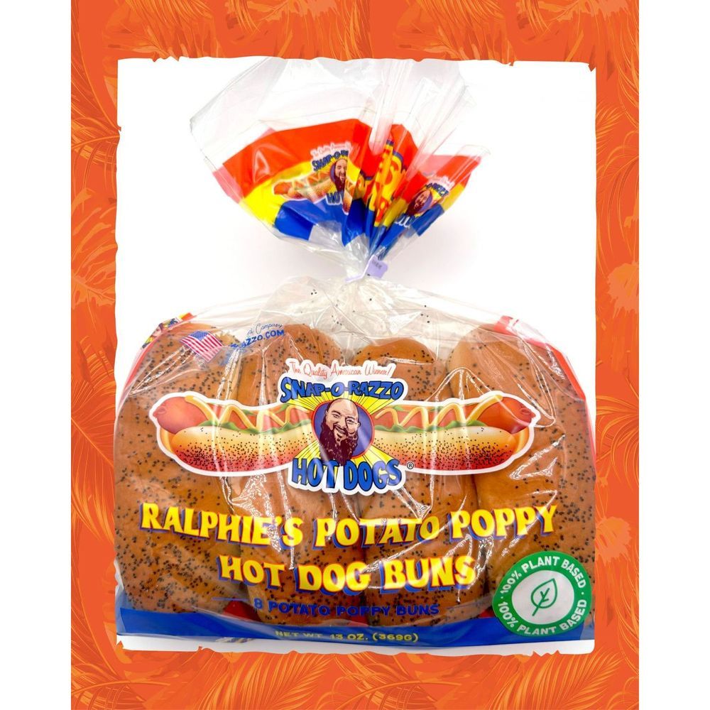 Snap O Razzo Potato Poppy Hot Dog Bun, 1.65 Ounce -- 96 Per Case
