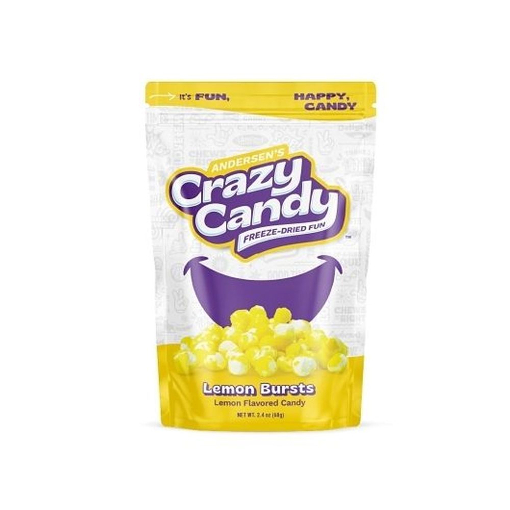 Crazy Candy Lemon Bursts Candy, 2.4 Ounce -- 12 Per Case