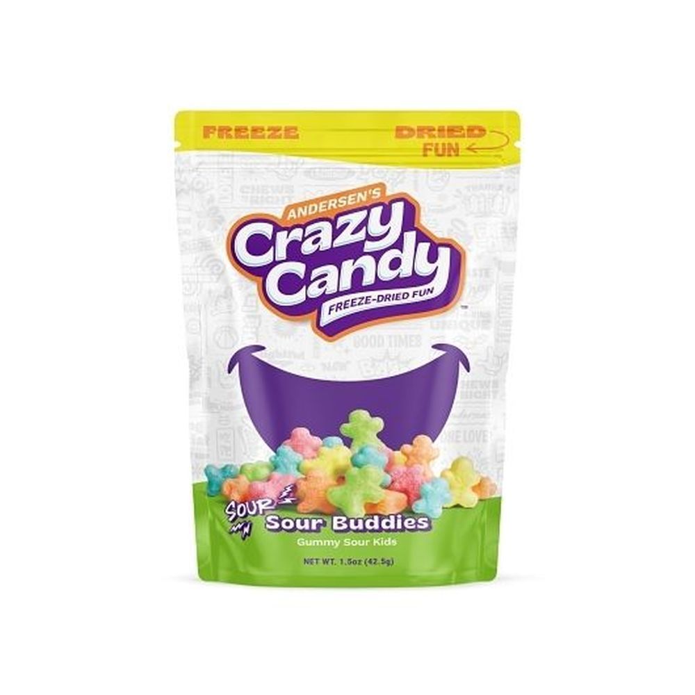 Crazy Candy Sour Buddies Freeze Dried Candy, 1.5 Ounce -- 12 Per Case