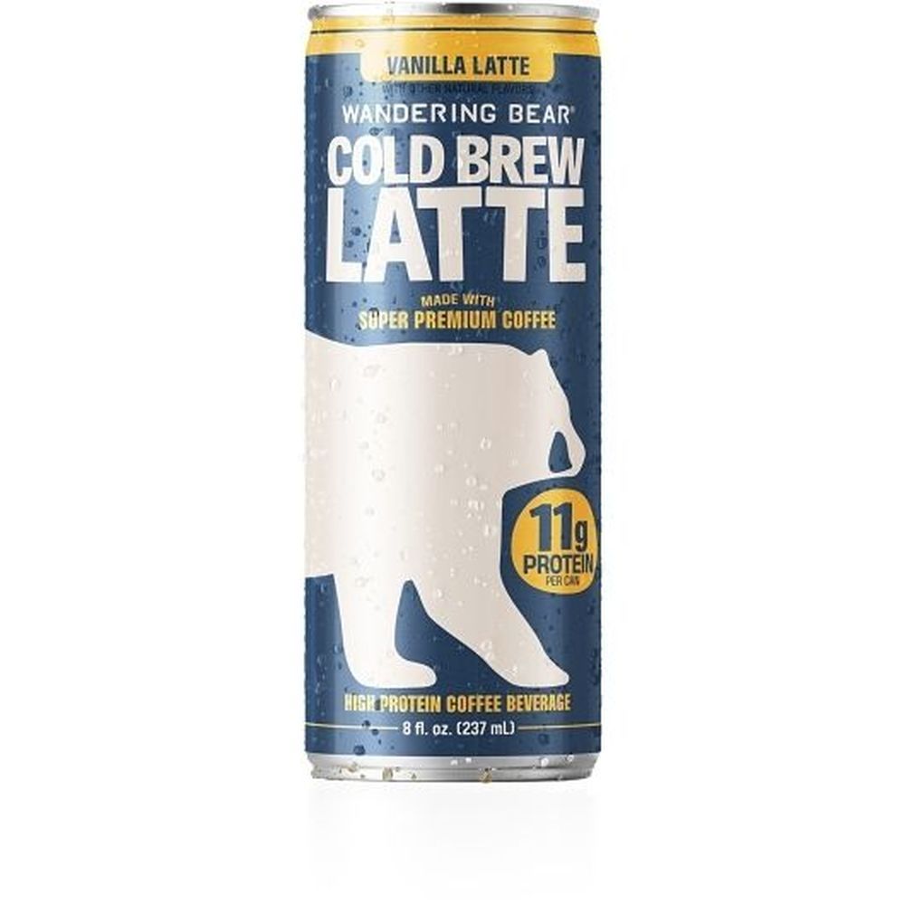 Wandering Bear High-protein Vanilla Cold Brew Latte, 8 Fluid Ounce -- 12 Per Case