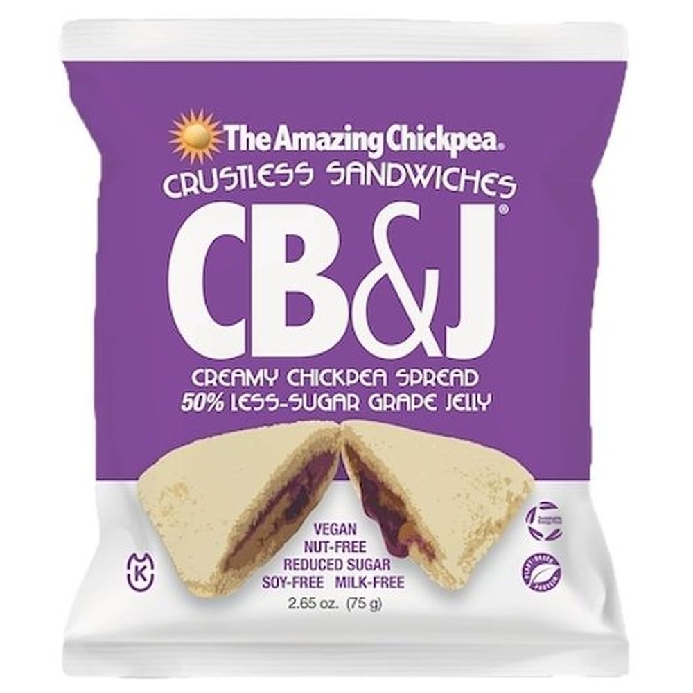 The Amazing Chickpea Creamy Chickpea Spread & Reduced Sugar Grape Jelly Sandwich, 2.65 Ounce -- 64 Per Case