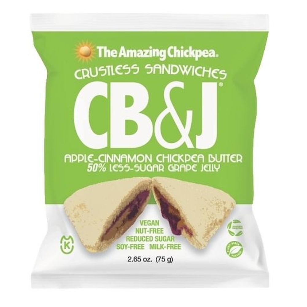 The Amazing Chickpea Apple Cinnamon Chickpea Butter & Reduced Sugar Grape Jelly Sandwich, 2.65 Ounce -- 64 Per Case