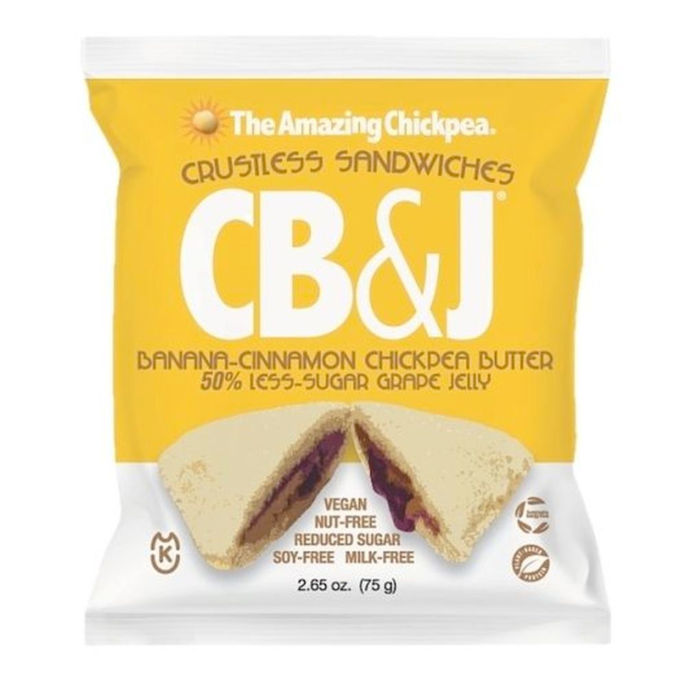 The Amazing Chickpea Banana Cinnamon Chickpea Spread & Reduced Sugar Grape Jelly Sandwich, 2.65 Ounce -- 64 Per Case