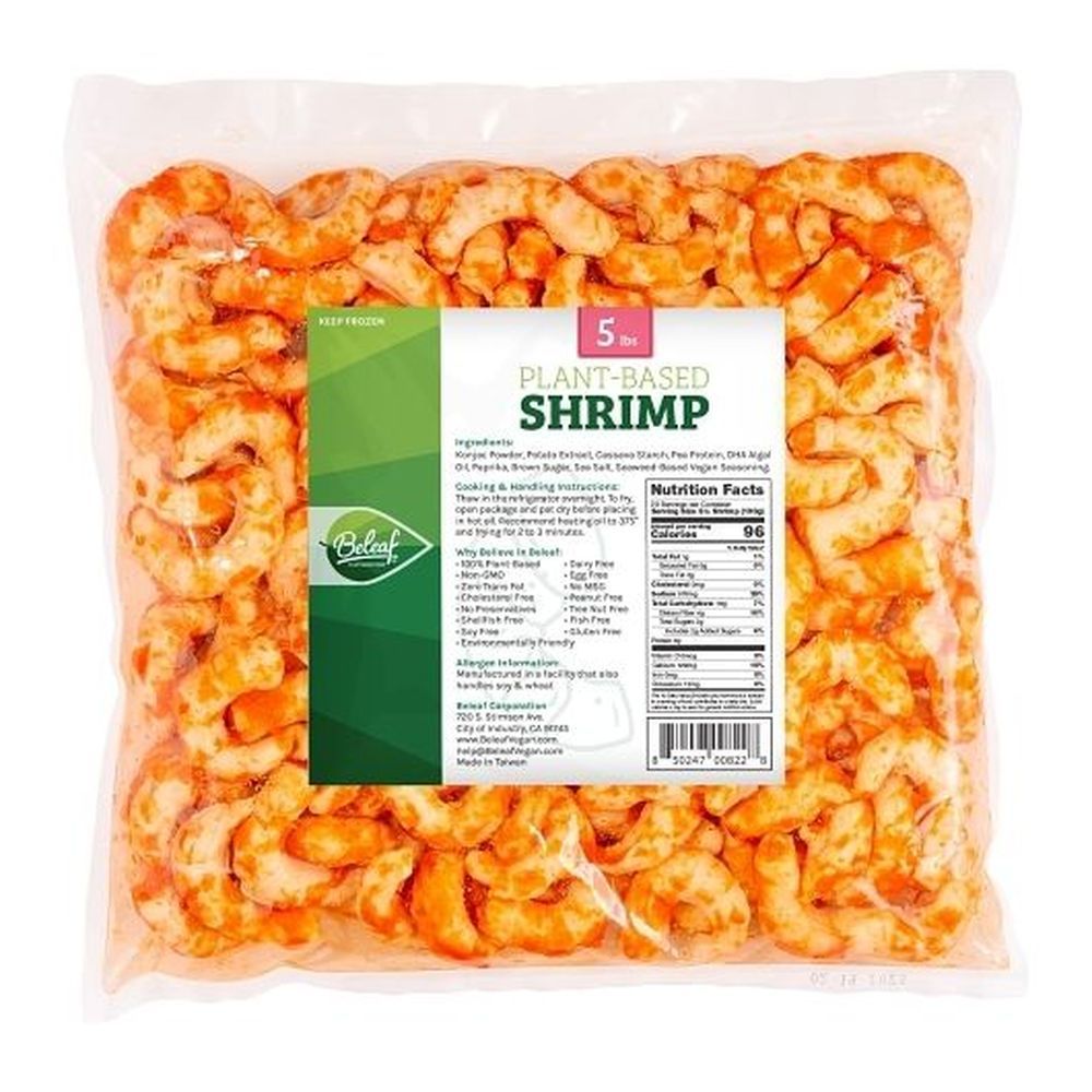 Beleaf Plant-based Shrimp, 5 Pound -- 2 Per Case
