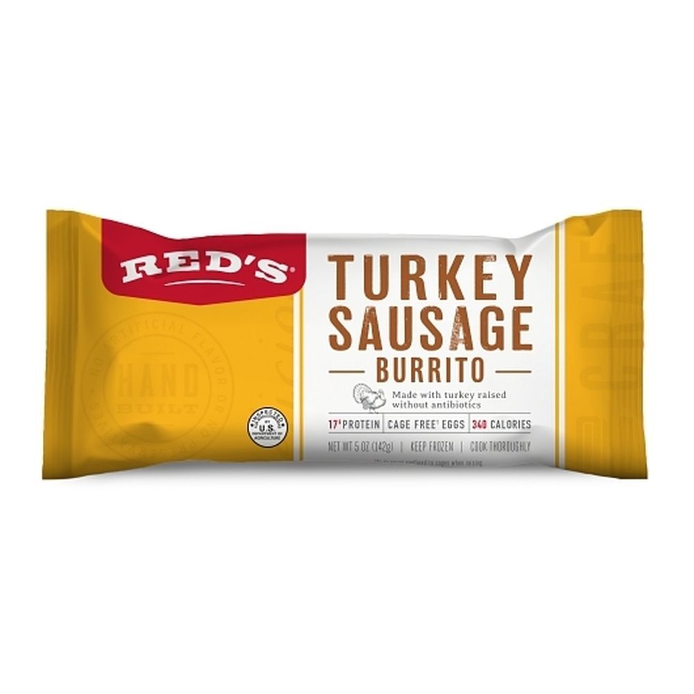 Red's All Natural Turkey Sausage Egg And Cheese Breakfast Burrito, 5 Ounce -- 12 Per Case