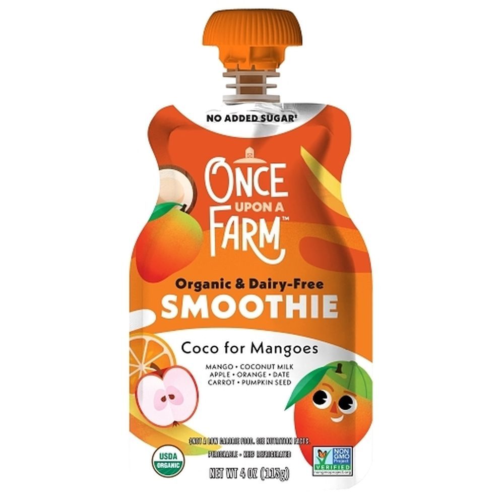 Once Upon A Farm Organic Dairy-free Kids Coco For Mangoes Smoothie, 4 Ounce -- 8 Per Case