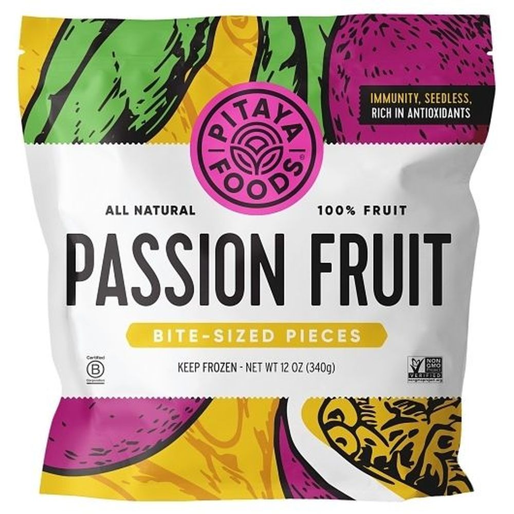 Pitaya Plus Seedless Passionfruit Bite Size Pieces, 12 Ounce -- 8 Per Case