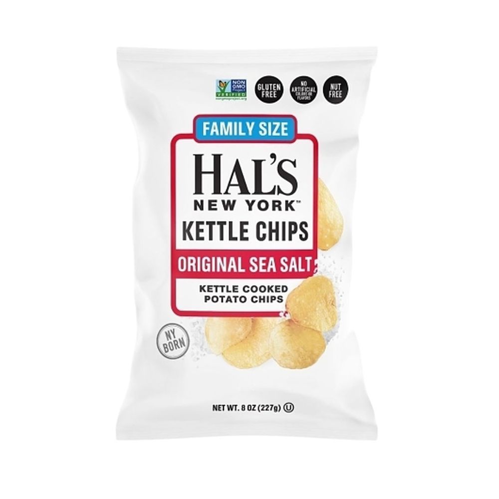 Hals New York Original Sea Salt Kettle Cooked Potato Chips, 8 Ounce Bag -- 12 Per Case