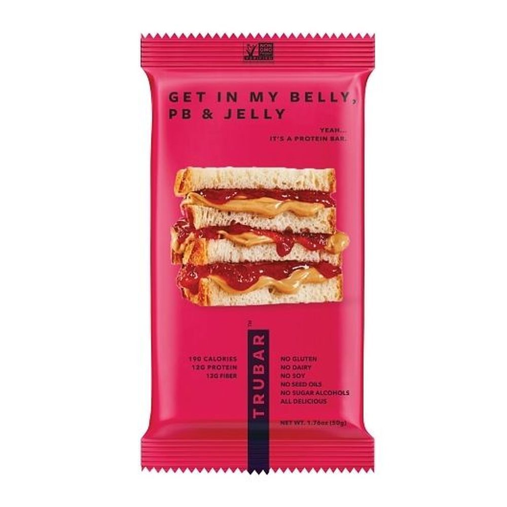 Trubar Get In My Belly Peanut Butter And Jelly Protein Bar, 0.11 Pound -- 72 Per Case