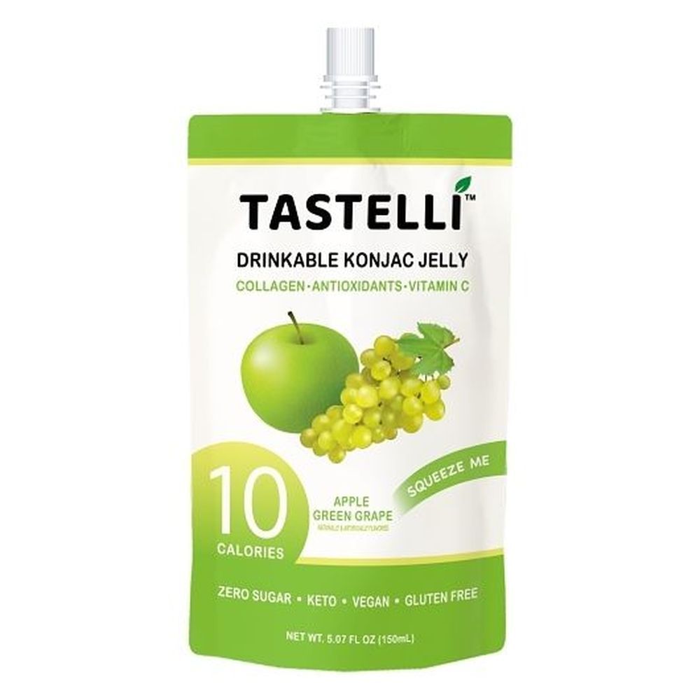 Tastelli Apple Greengrape Drinkable Konjac Jelly, 5.07 Ounce -- 40 Per Case