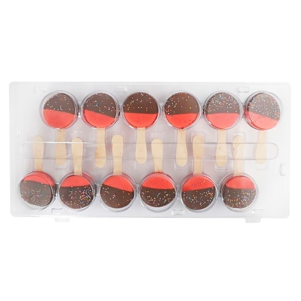 Inkles Milk Chocolate And Strawberry Macaron Pop With Rainbow Topping, 8 Pound