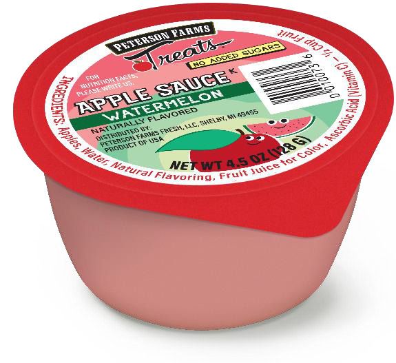 Peterson Farms Treats Watermelon Apple Sauce, 4.5 Ounce -- 96 Per Case