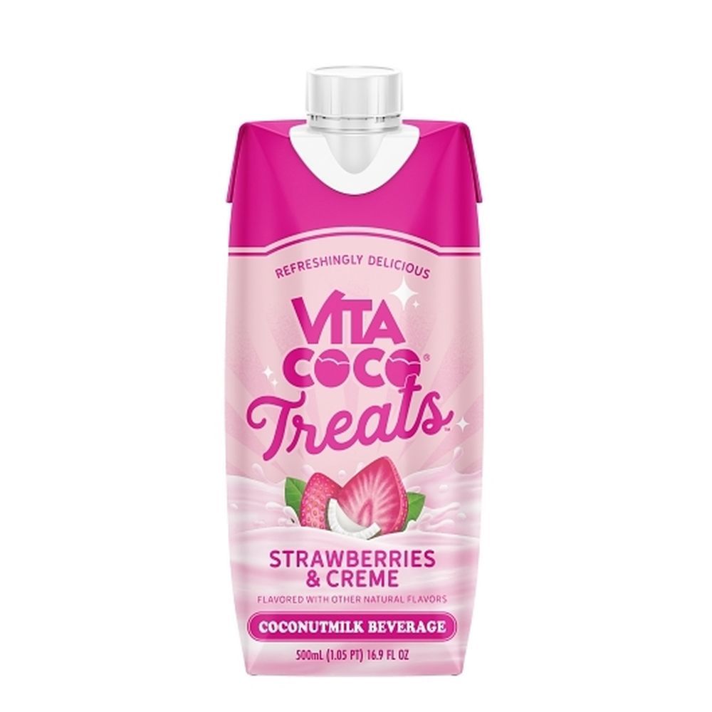 Vita Coco Treats Strawberries And Crème Coconut Milk, 16.9 Fluid Ounce -- 12 Per Case