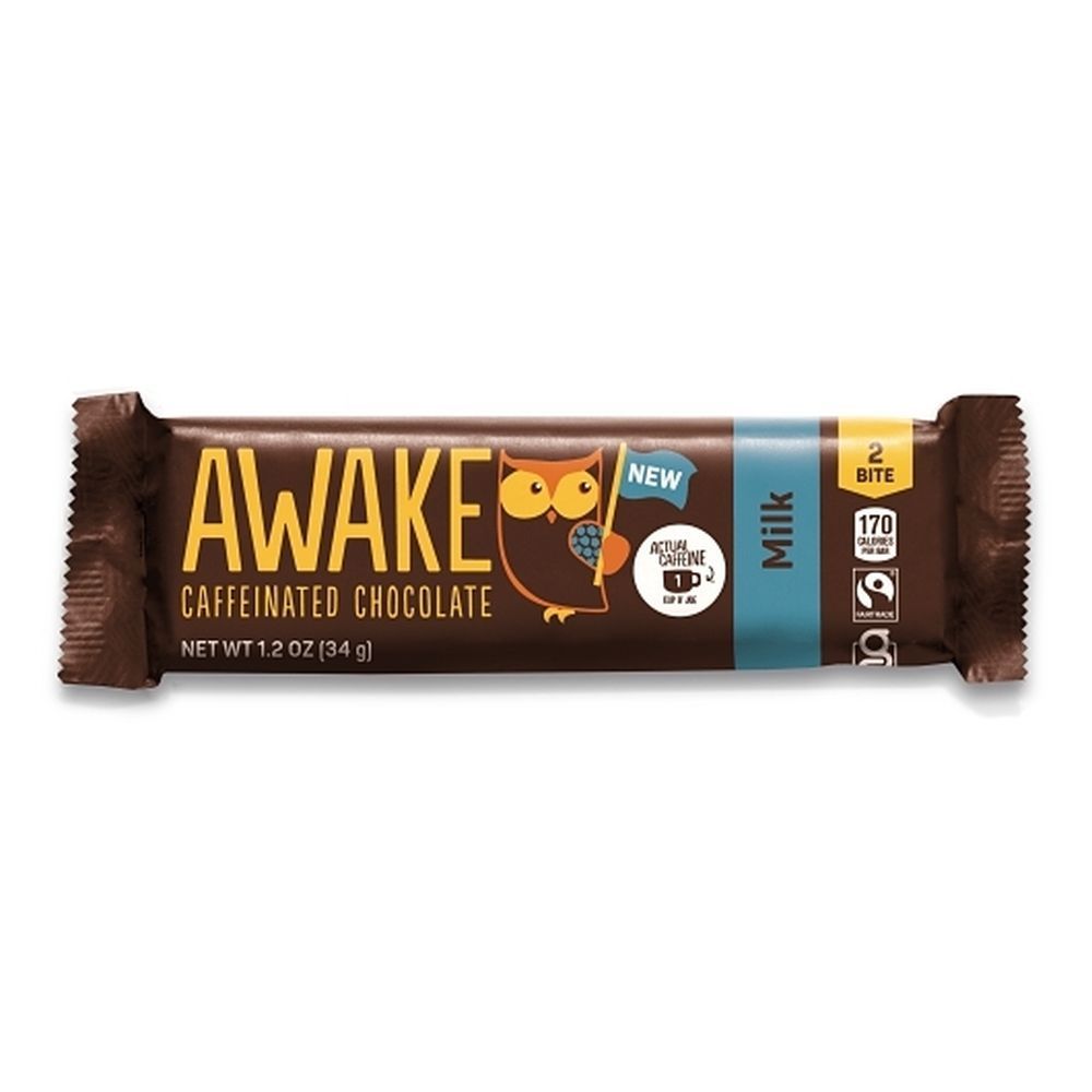 Awake Chocolate Milk Chocolate Bar, 1.2 Ounce -- 120 Per Case