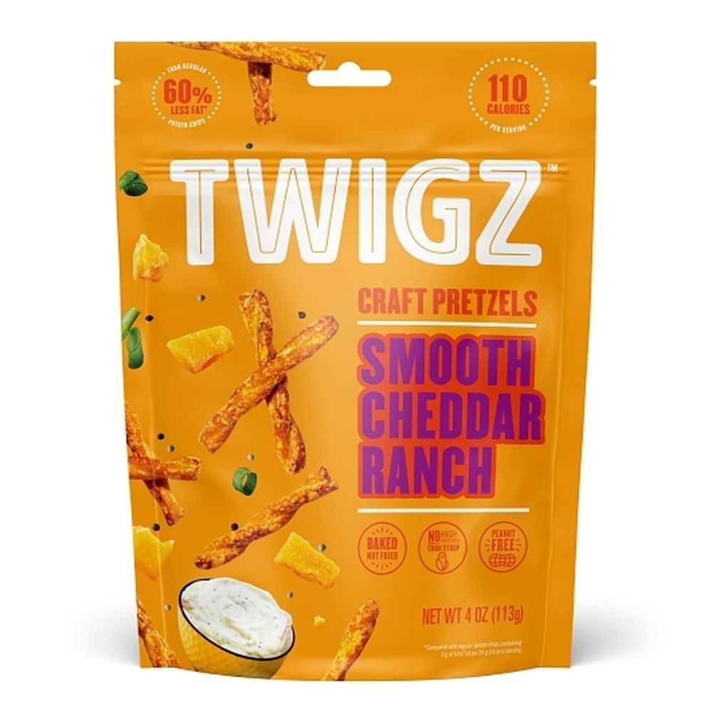 Twigz Pretzels Smooth Cheddar Ranch Craft Pretzels, 4 Ounce -- 6 Per Case
