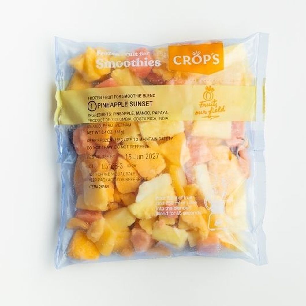 Crop's Pineapple Sunset Whole Fruit For Smoothie Blend, 18 Count