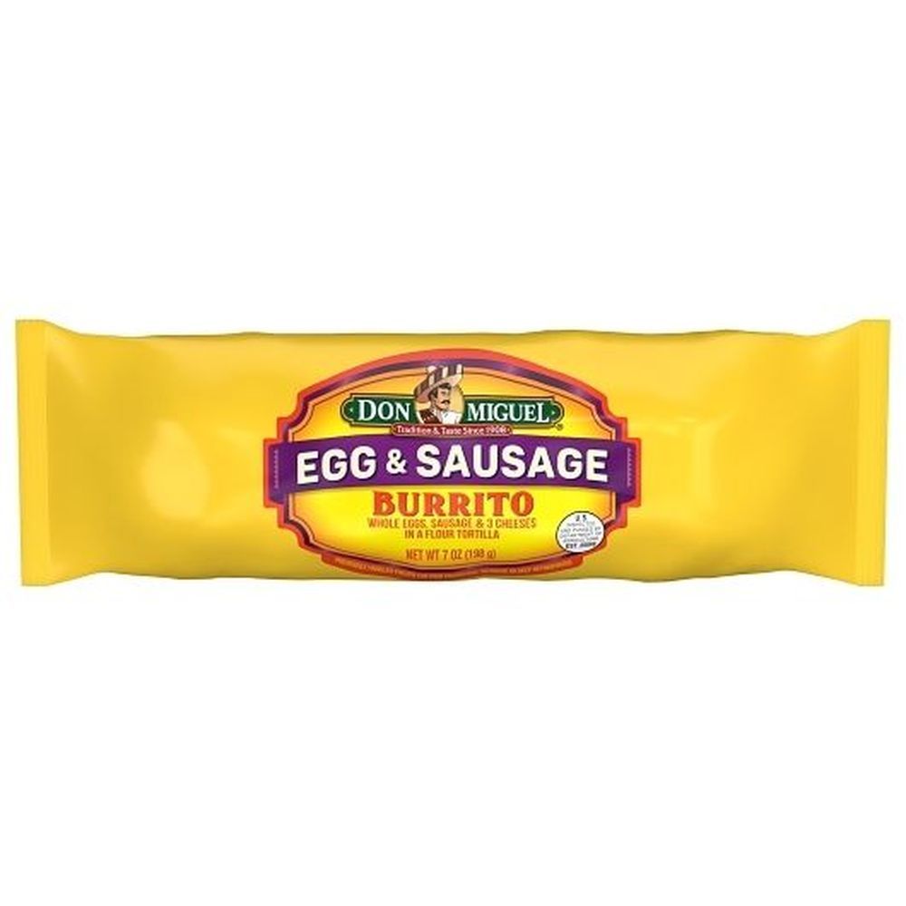 Don Miguel Egg Cheese And Sausage Burrito, 7 Ounce -- 12 Per Case