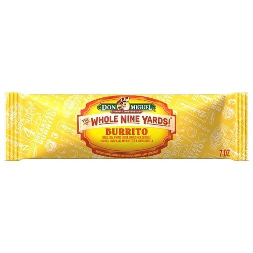 Don Miguel Whole 9 Yard Breakfast Burrito, 7 Ounce -- 12 Per Case