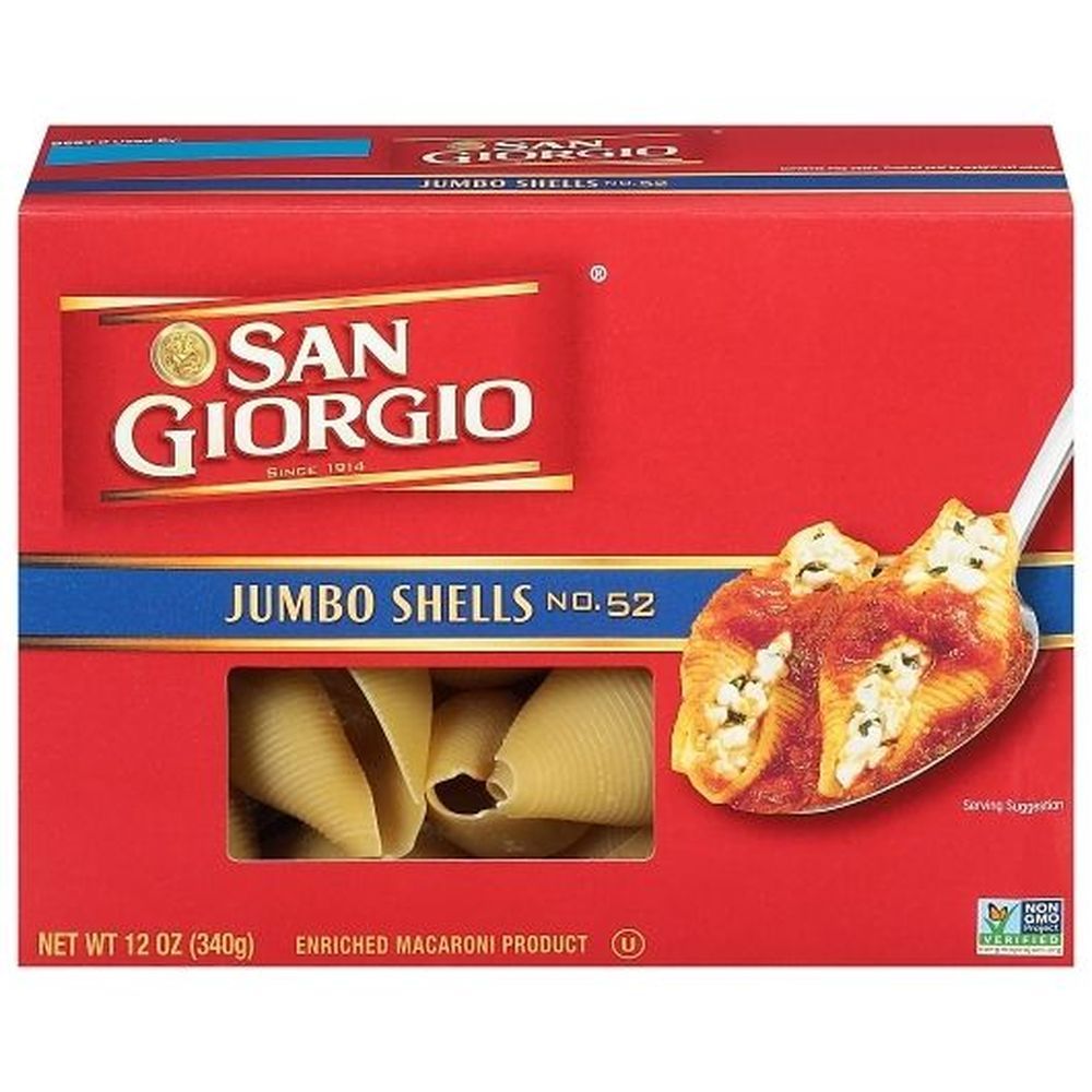 San Giorgio Jumbo Shell Pasta, 12 Ounce -- 12 Per Case