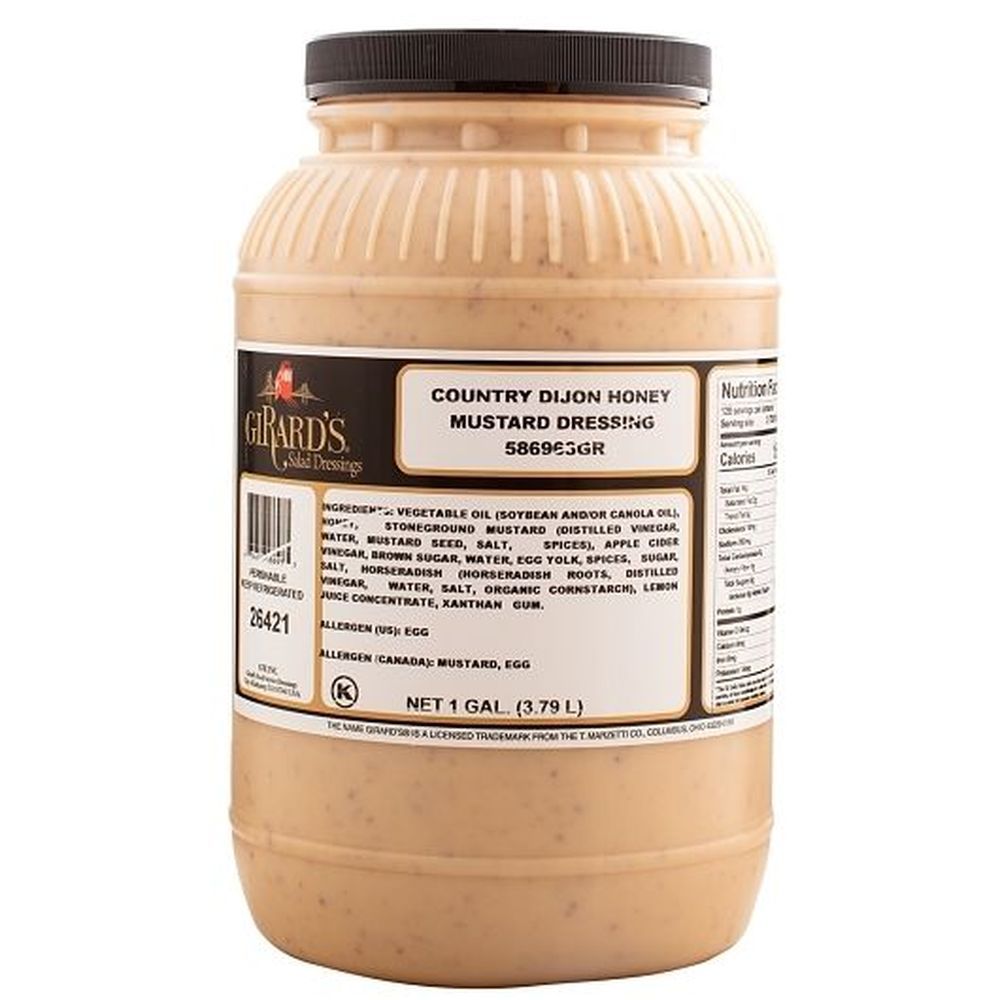Girard's Dressing Au Naturel Country Honey And Dijon Mustard Dressing, 1 Gallon -- 2 Per Case