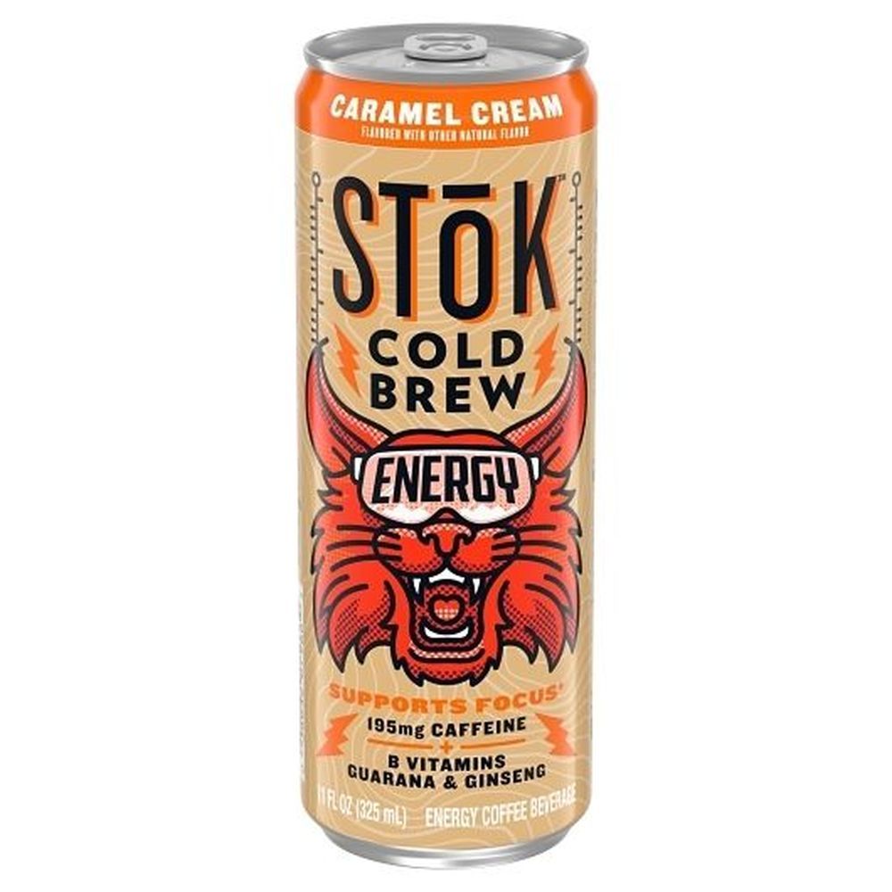 Stok Energy Caramel Cream Cold Brew Coffee, 11 Fluid Ounce -- 12 Per Case