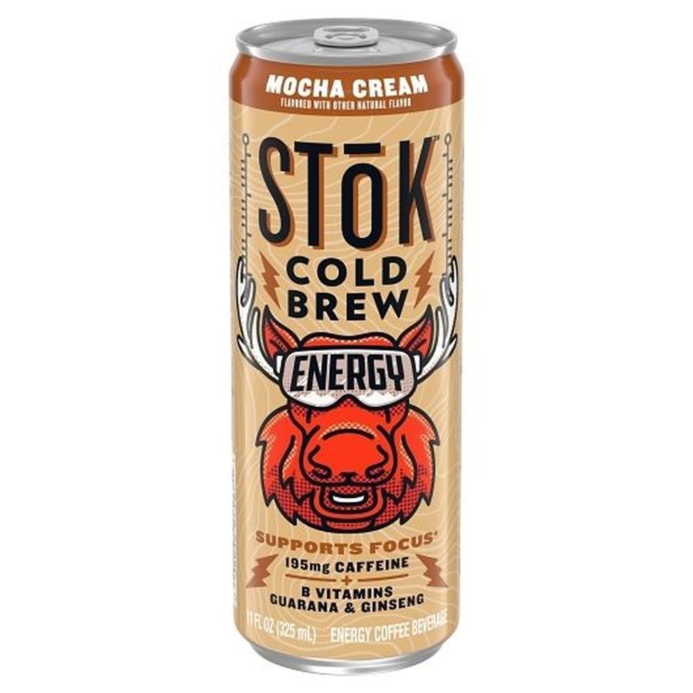 Stok Energy Mocha Cream Cold Brew Coffee, 11 Fluid Ounce -- 12 Per Case