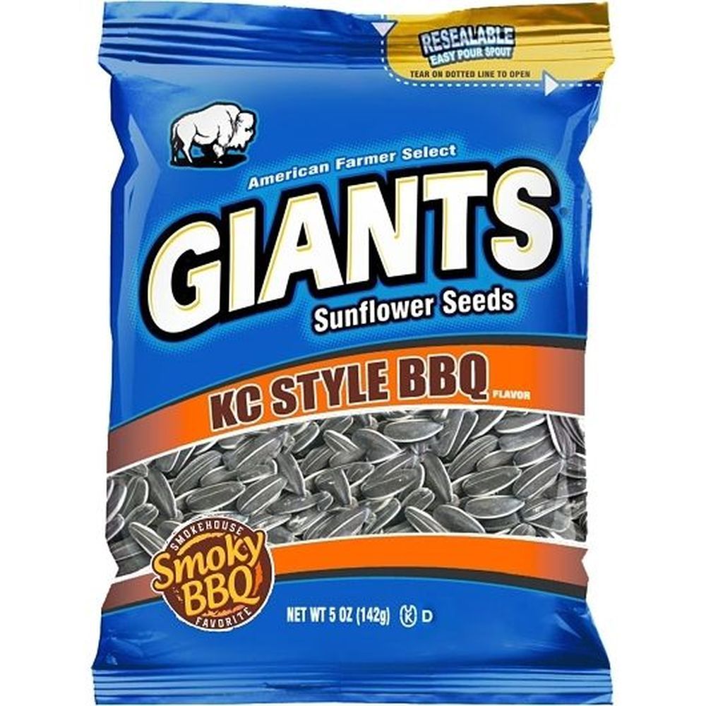 Giants Kc Style Barbeque Sunflower Seed Snacks, 5 Ounce -- 12 Per Case