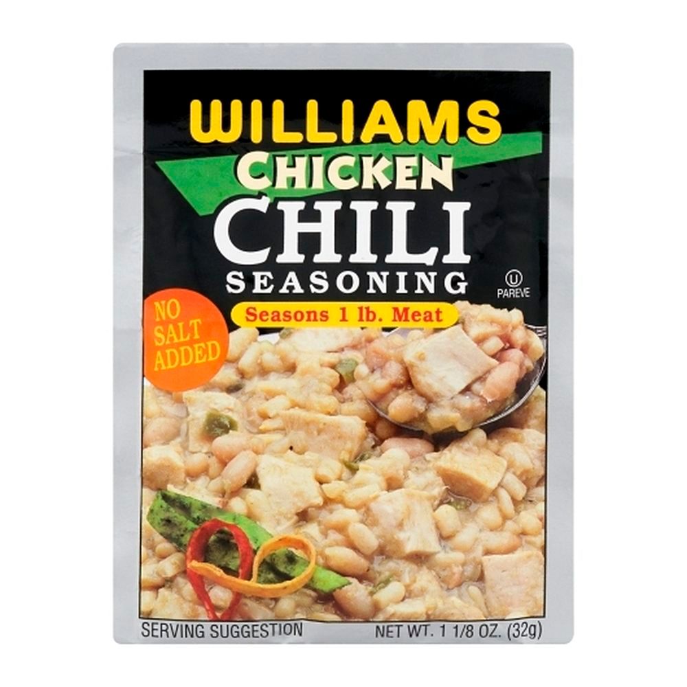 Williams White Chicken Chili Seasoning, 1.12 Ounce -- 24 Per Case