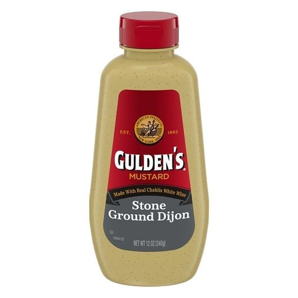 Gulden's Stone Ground Dijon Mustard, 12 Ounce Bottle -- 12 Per Case