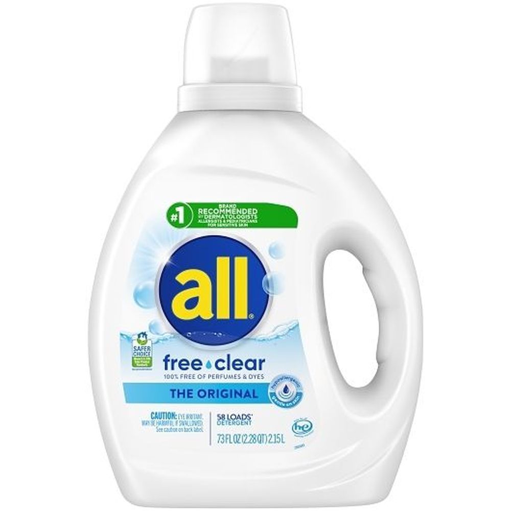 All Laundry Detergent Free And Clear The Original Liquid Laundry Detergent, 73 Fluid Ounce -- 6 Per Case