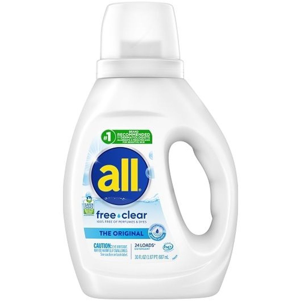 All Laundry Detergent Free And Clear The Original Liquid Laundry Detergent, 30 Fluid Ounce -- 6 Per Case