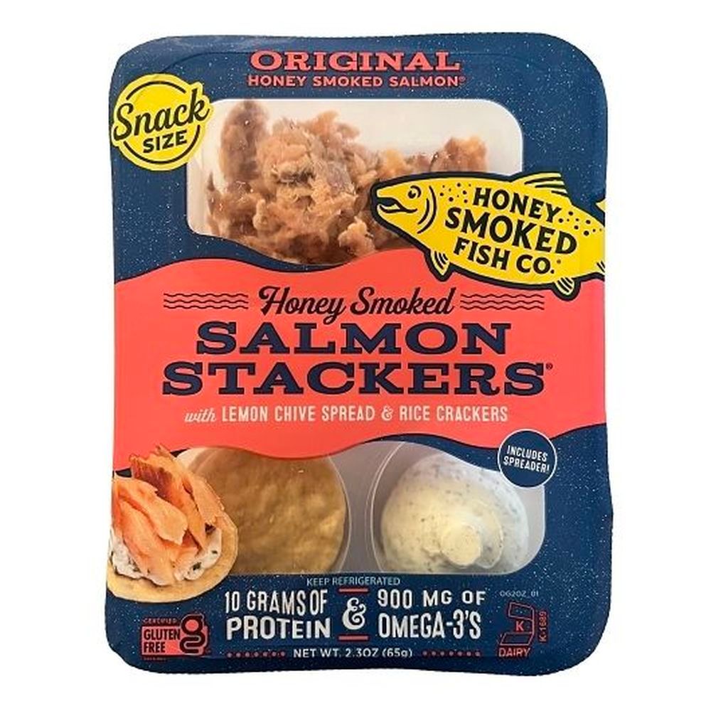 Honey Smoked Fish Original Honey Smoked Salmon Stackers, 2.3 Ounce -- 6 Per Case