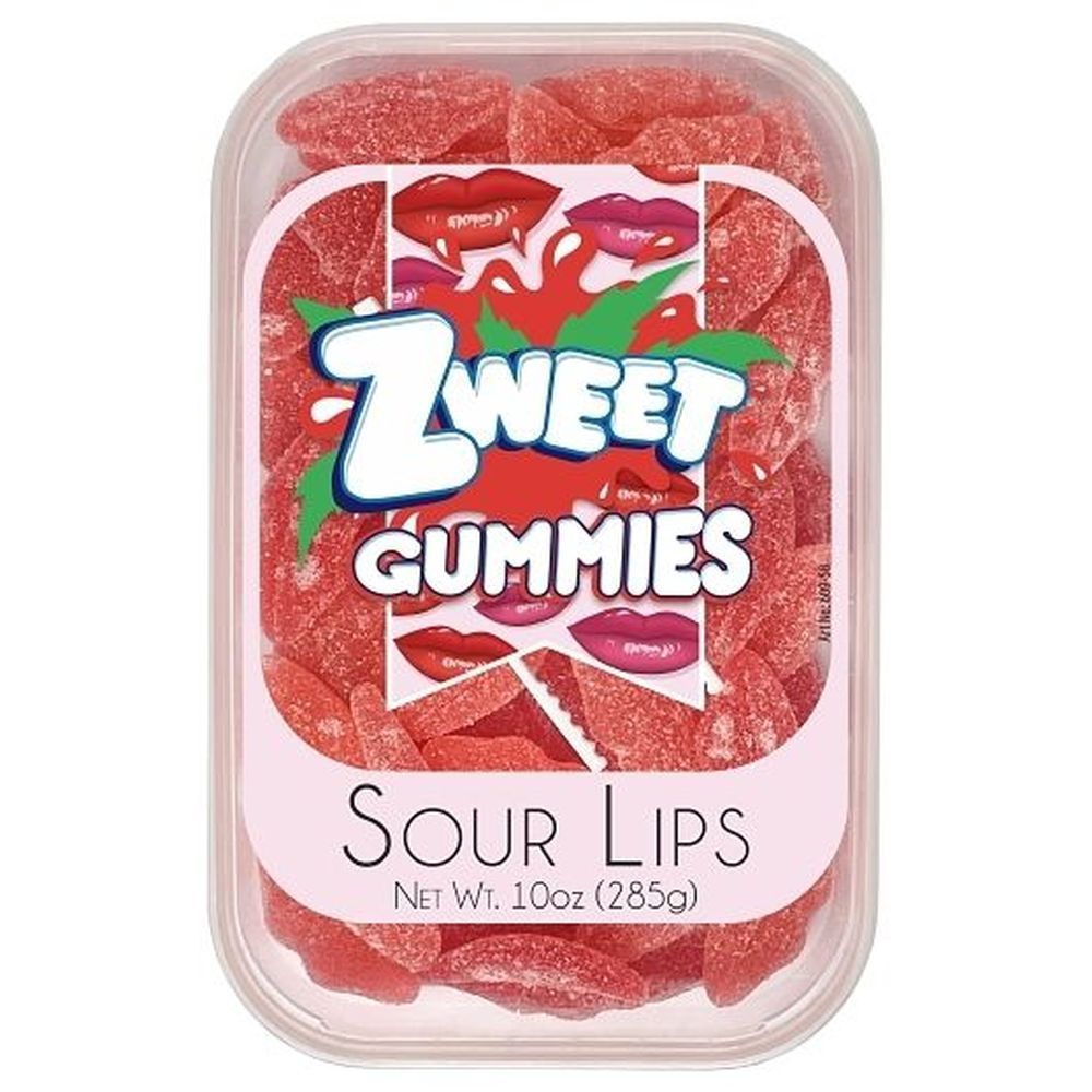 Zweet Sour Lips Gummy Candy, 10 Ounce -- 24 Per Case