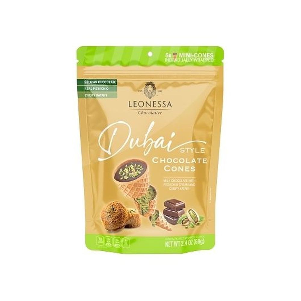 Leonessa Dubai Style Chocolate Cone, 2.4 Ounce -- 24 Per Case