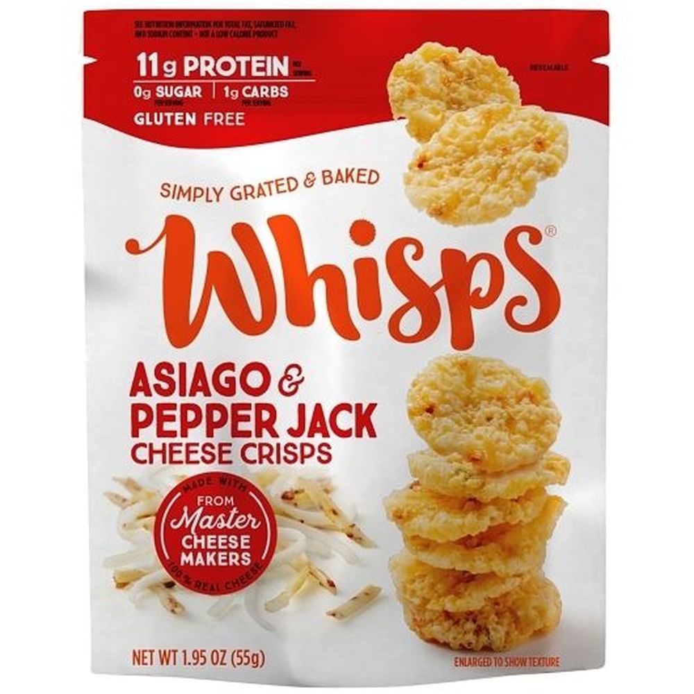 Whisps Asiago Pepper Jack Cheese Crisps, 1.95 Ounce -- 12 Per Case