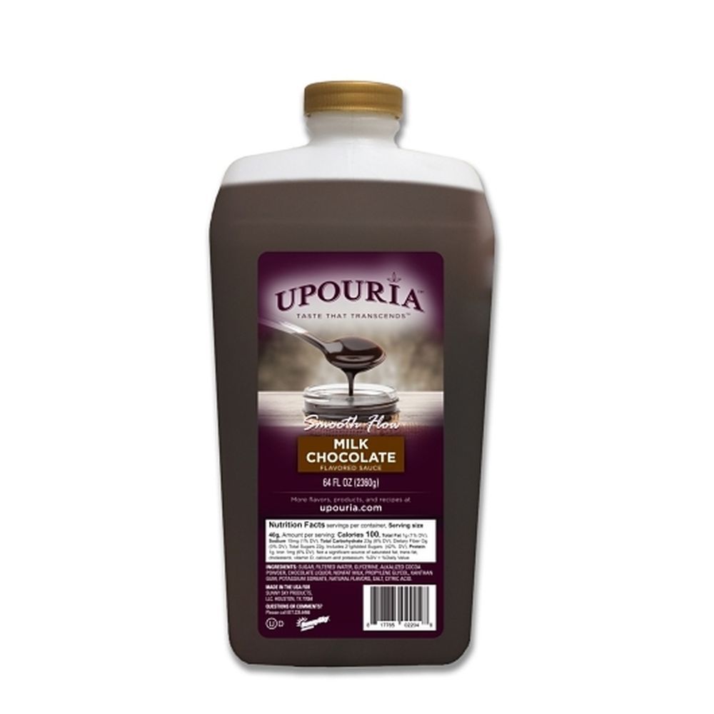 Upouria Milk Chocolate Smooth Flow Sauce, 64 Ounce -- 4 Per Case