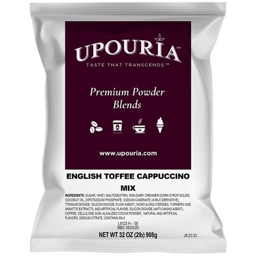 Upouria English Toffee Cappuccino Mix, 2 Pound -- 6 Per Case
