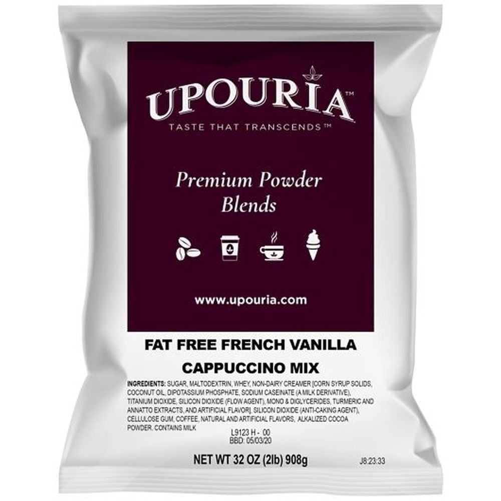 Upouria Fat Free French Vanilla Cappuccino Mix, 2 Pound -- 6 Per Case
