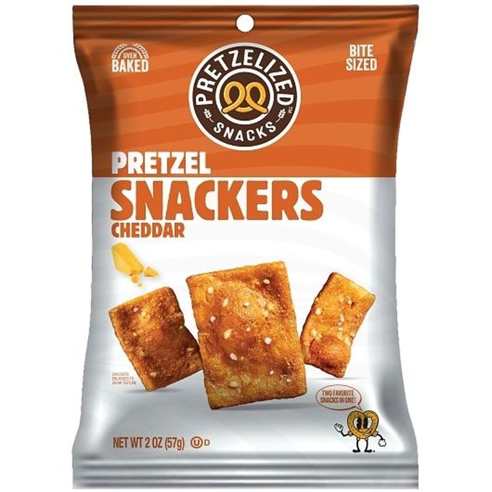 Pretzelized Snacks Cheddar Pretzel Crackers, 2 Ounce -- 8 Per Case
