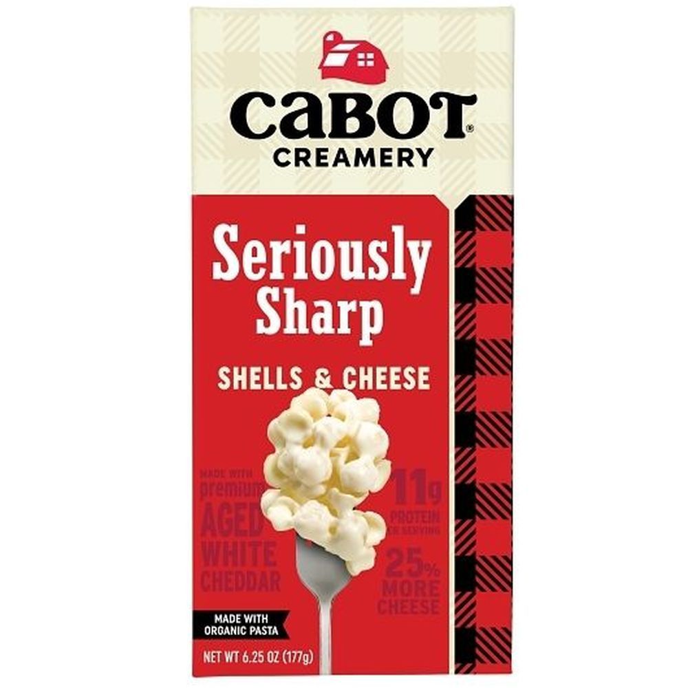 Cabot Seriously Sharp Shells And Cheese, 6.25 Ounce -- 12 Per Case