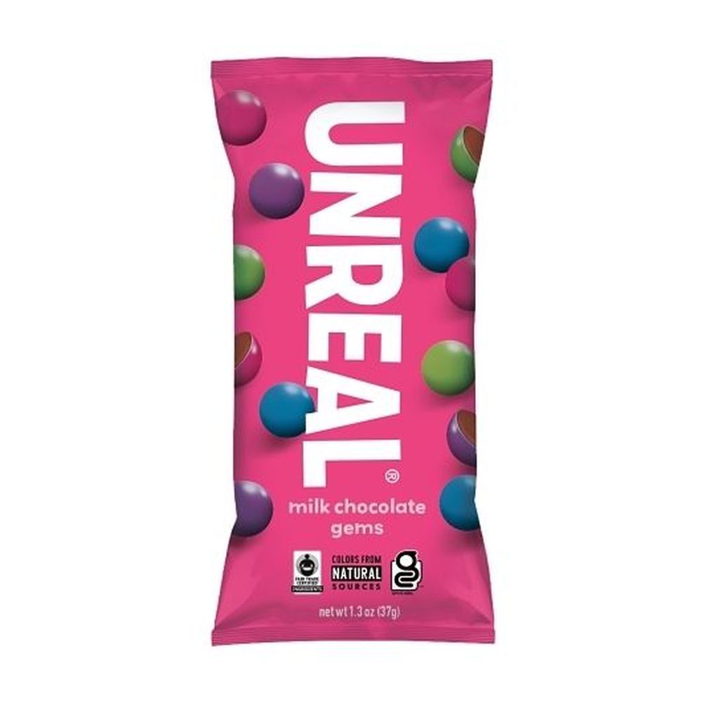Unreal Milk Chocolate Gem Candy, 1.3 Ounce -- 72 Per Case