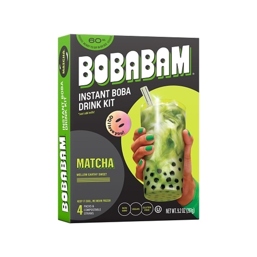 Bobabam Matcha Instant Boba Drink Kit, 9.2 Ounce -- 6 Per Case