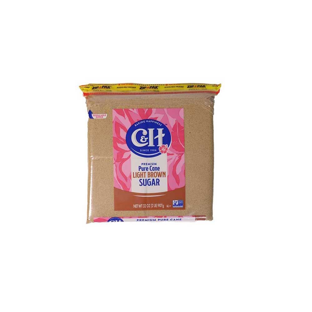 C&h Premium Pure Cane Light Brown Sugar, 2 Pound -- 16 Per Case