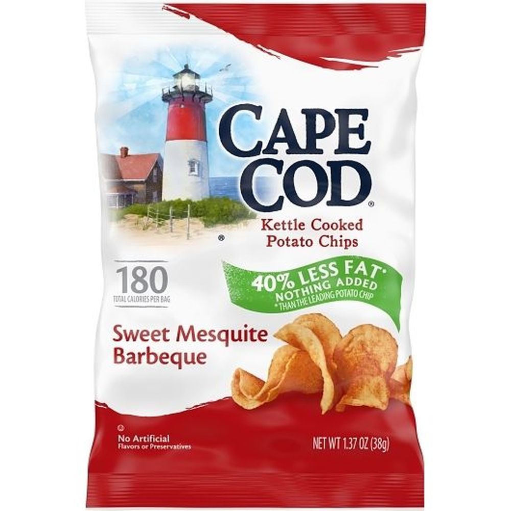 Cape Cod Mesquite Bbq Kettle Potato Chips, 1.37 Ounce -- 56 Per Case