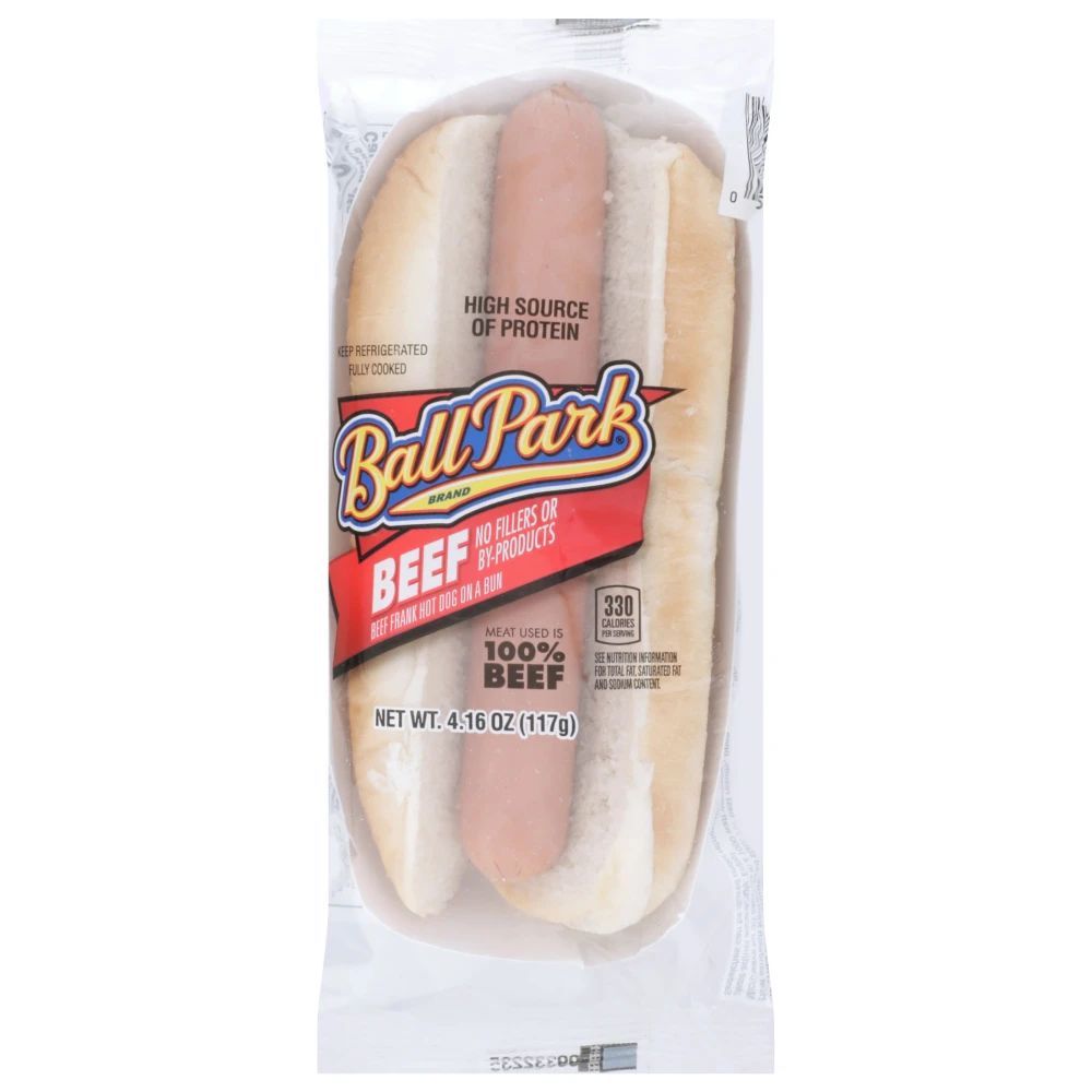 Ball Park Beef Frank Hot Dog On Bun, 4.16 Ounce -- 12 Per Case