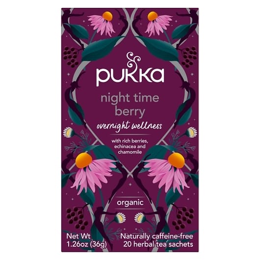 Pukka Organic Night Time Berry Herbal Tea, 20 Count -- 4 Per Case