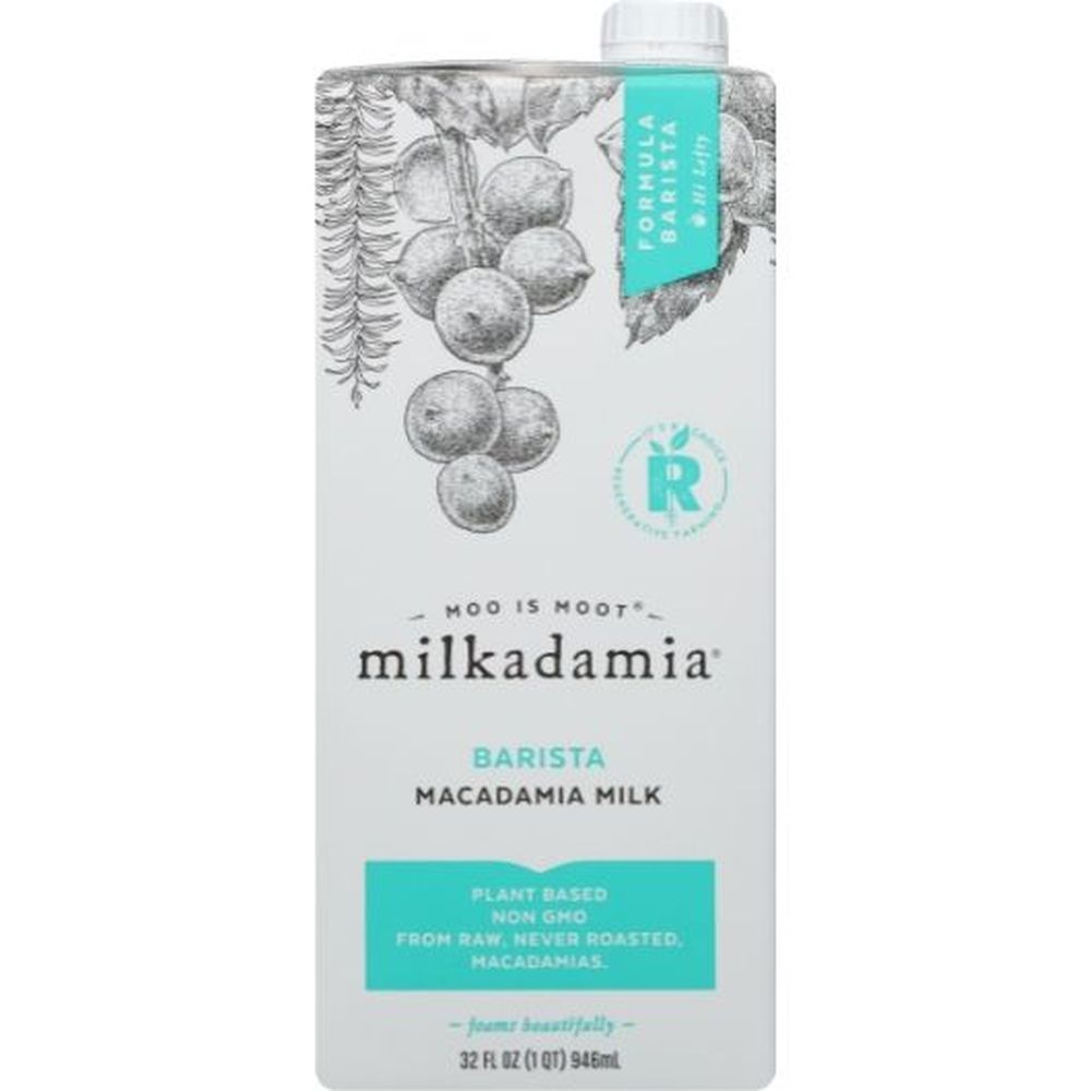 Milkadamia Barista Macadamia Milk, 32 Fluid Ounce -- 12 Per Case