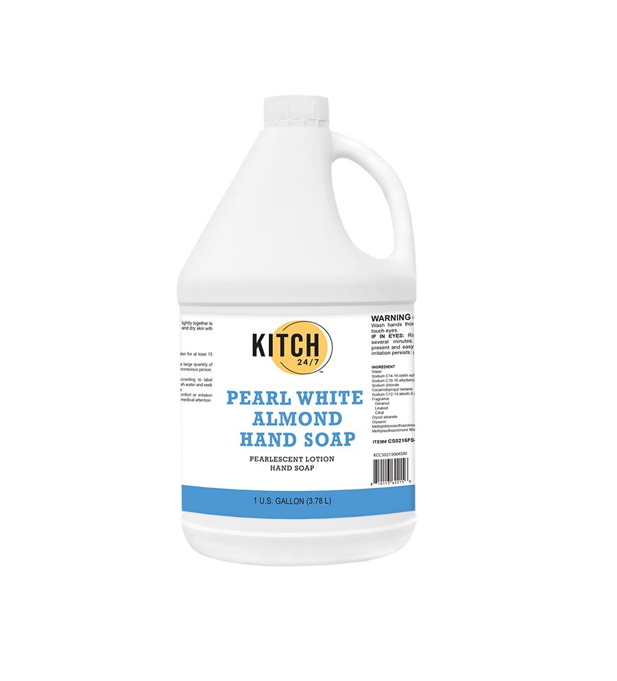 Kitch 24/7 Chemicals Pearl White Lotion Almond Hand Soap, 1 Gallon -- 4 Per Case